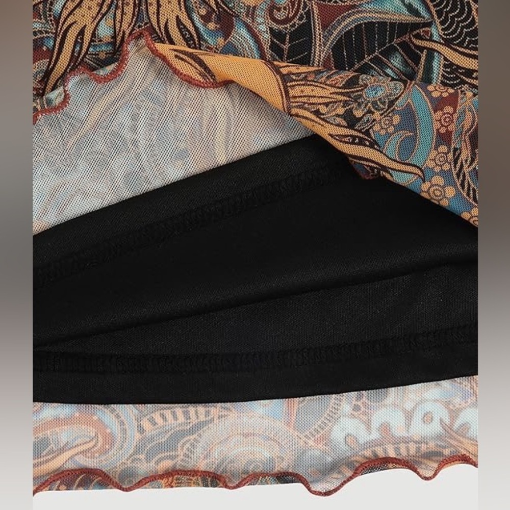 🏷️NWT Milumia Sunburst Patterned Mini Dress ☀️ - Picture 5 of 11
